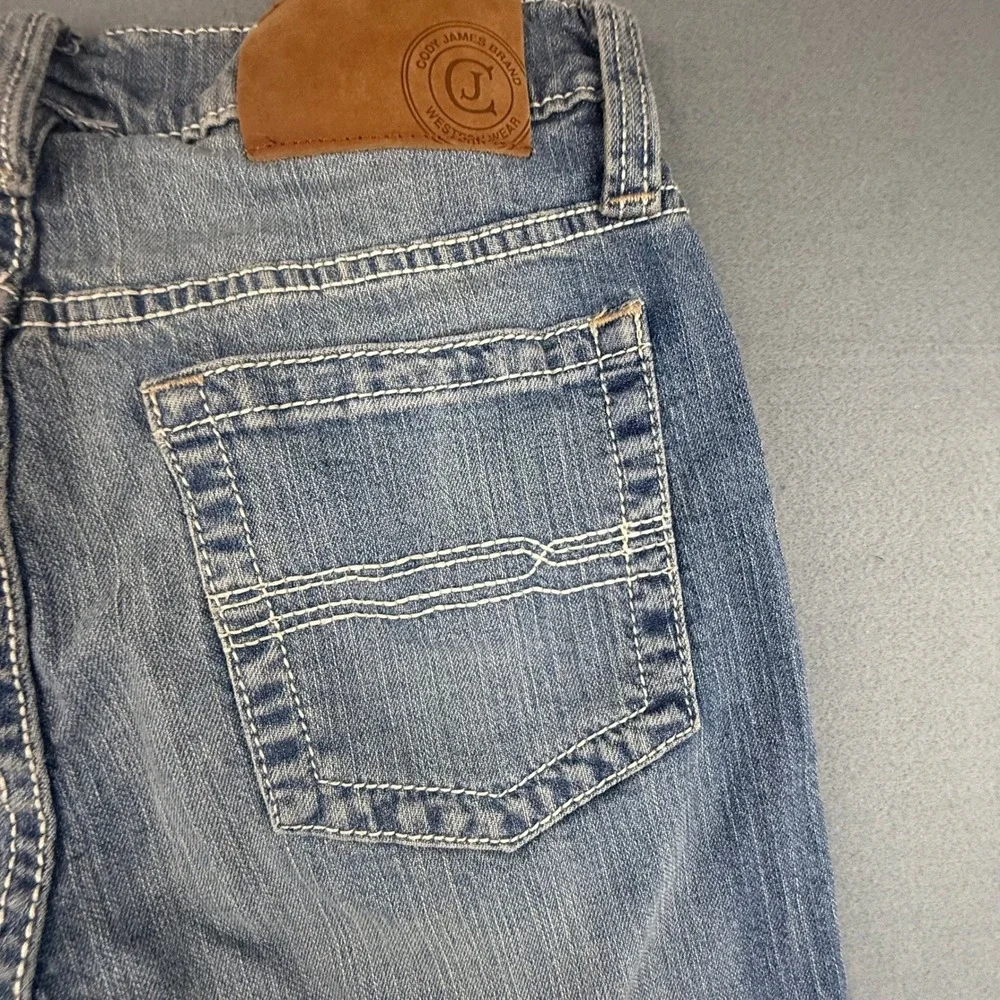 Cody James Jeans Mens 30x30 Blue Western Straight Leg Heavy Stitch Denim